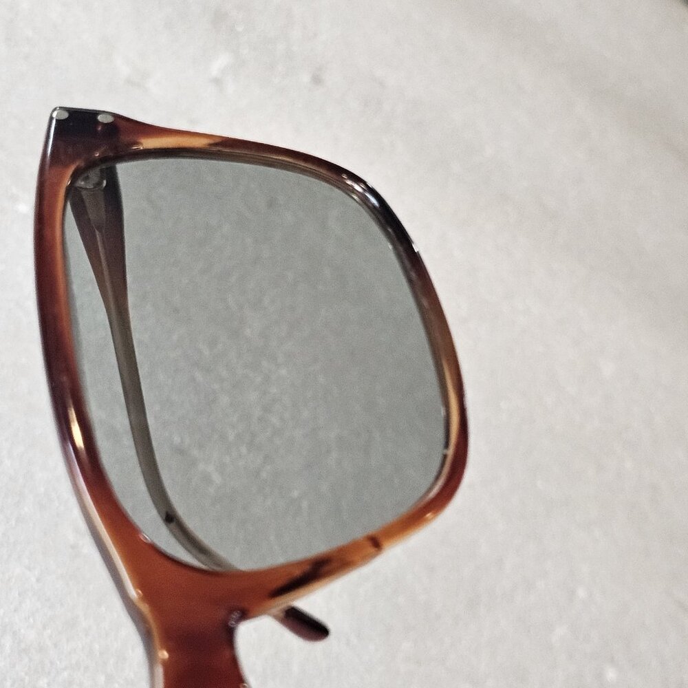Vtg Tortoiseshell Sunglasses Rectangular Brown It… - image 8